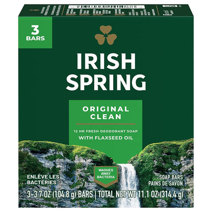Irish Spring Original Deodorant Soap 3 Bars, 2 Pack (6 Total) Irish Spring
