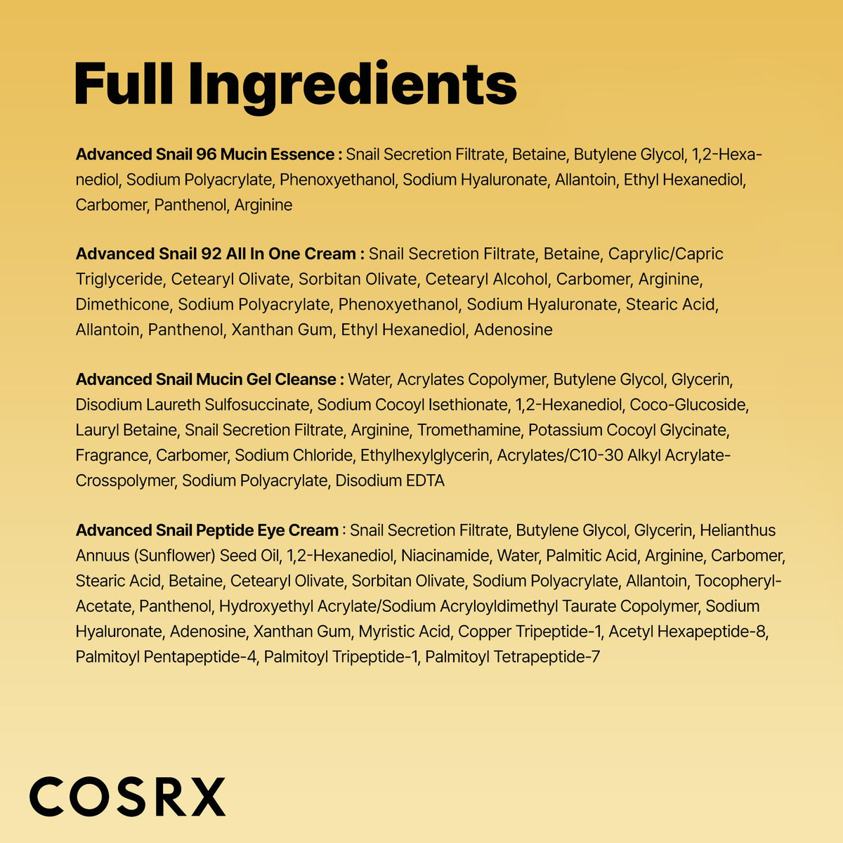 COSRX All About Snail Mucin Korean Skin Care Set, Mini Travel Essentials COSRX