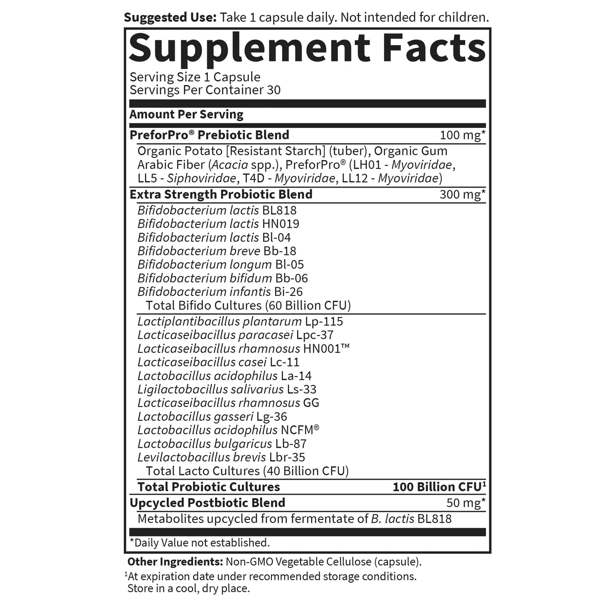 Garden of Life Dr Formulated Probiotics 100 Billion CFU Pre + Pro + Postbiotics - Extra Strength Digestive & Immune Support for Men and Women, Potato, Acacia, Postbiotic Metabolites, 30 Capsules Garden of Life buy australia supplements