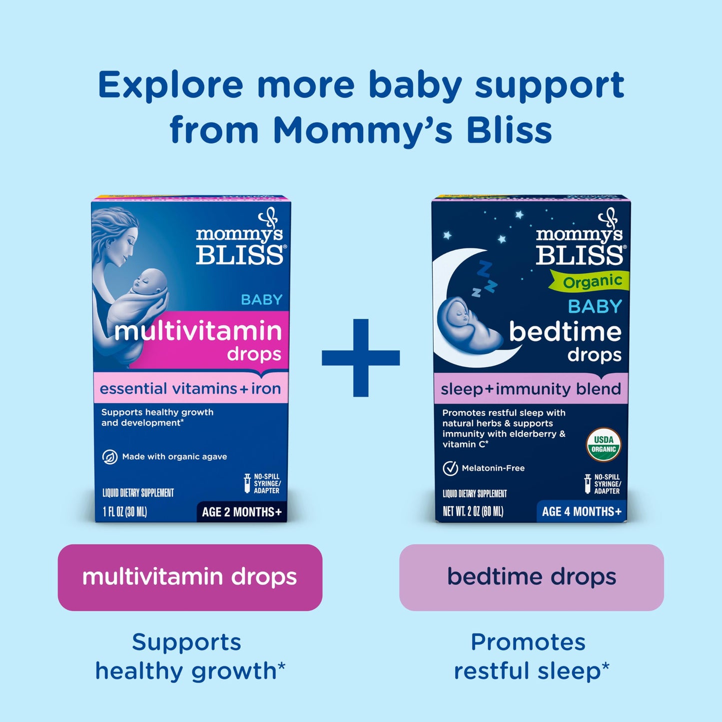 Mommy's Bliss Baby Probiotic Drops Everyday - Gas, Constipation, Colic Symptom Relief - Newborns & Up Mommy's Bliss