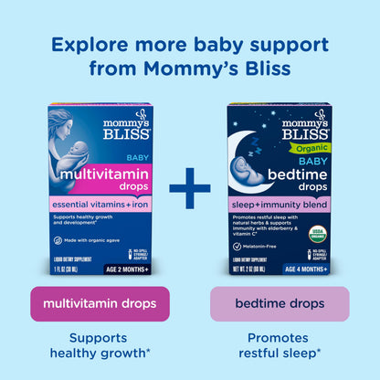 Mommy's Bliss Baby Probiotic Drops Everyday - Gas, Constipation, Colic Symptom Relief - Newborns & Up Mommy's Bliss