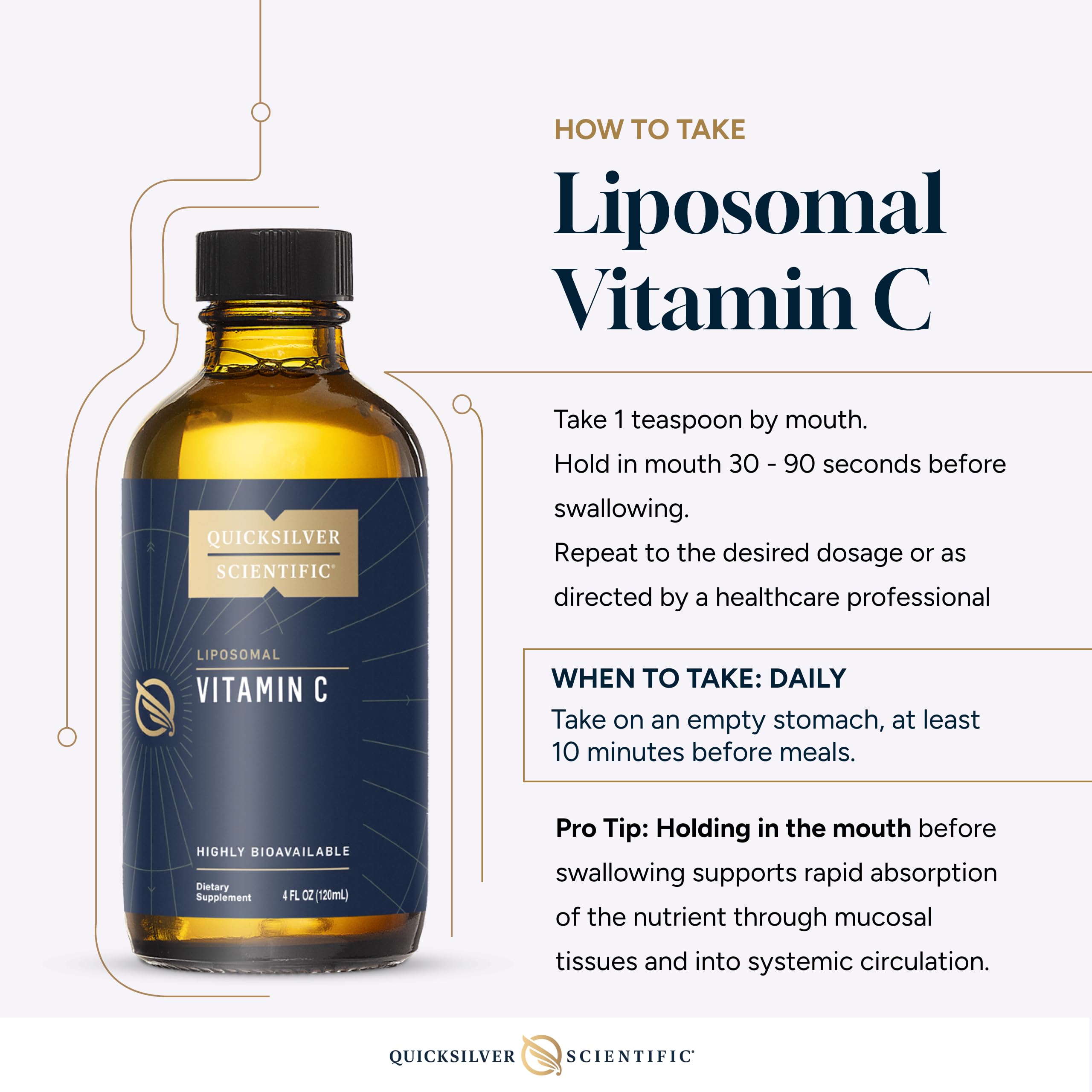 Quicksilver Scientific Liposomal Vitamin C - 1000mg Buffered Liquid Vitamin C Supplement - Immune + Antioxidant Support - Liposomes for Superior Absorption - Vegan + Non-GMO (4oz / 120ml) Quicksilver Scientific buy australia supplements