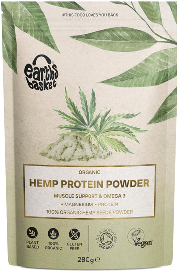 Earths Basket Organic Hemp Protein Powder,280g Natural, Unflavoured, Vegan, Gluten Free EARTHS BASKET buy australia supplements