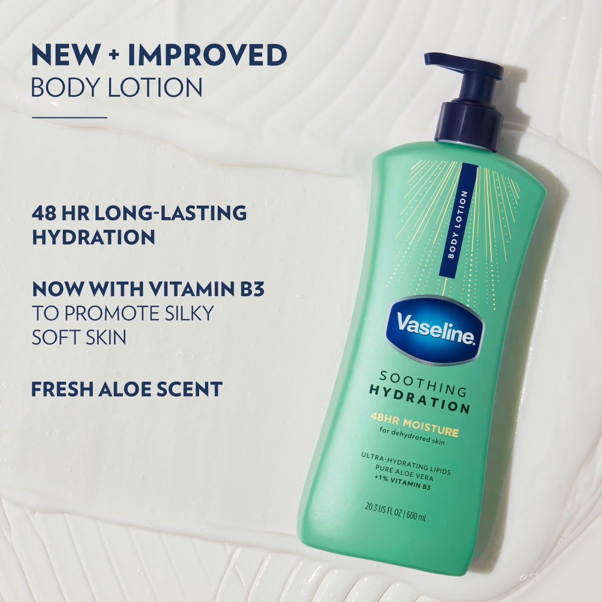 Vaseline Soothing Hydration Body Lotion with Aloe Vera Extract 20.3oz 3ct Vaseline