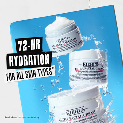 Kiehl's Ultra Facial Cream, with 4.5% Squalane to Strengthen Skin's Moisture Barrier, Skin Feels Softer and Smoother, Long-Lasting Hydration Kiehl's