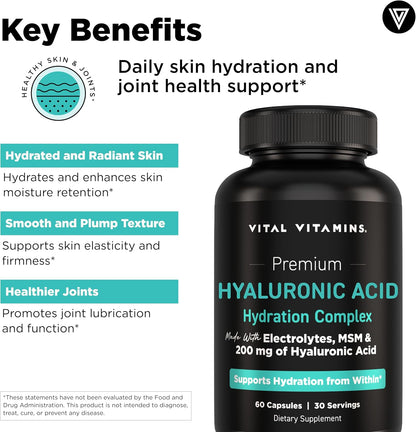 Vital Vitamins Multi-Collagen 150 ct + Hyaluronic Acid Hydration Complex 60 ct Gsupps Australia