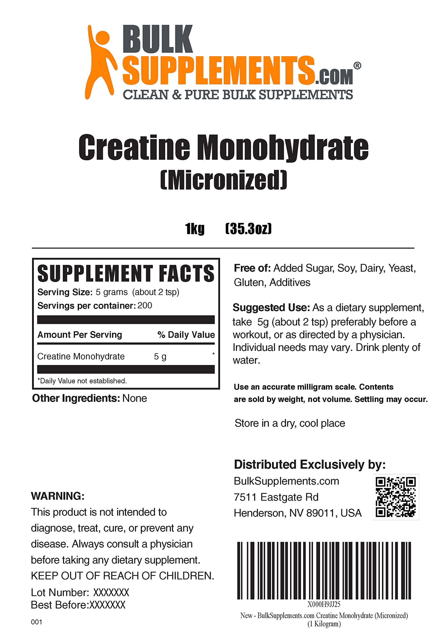 BULKSUPPLEMENTS.COM Beta Alanine Powder 1KG, with Creatine Monohydrate Powder BULKSUPPLEMENTS.COM buy australia supplements