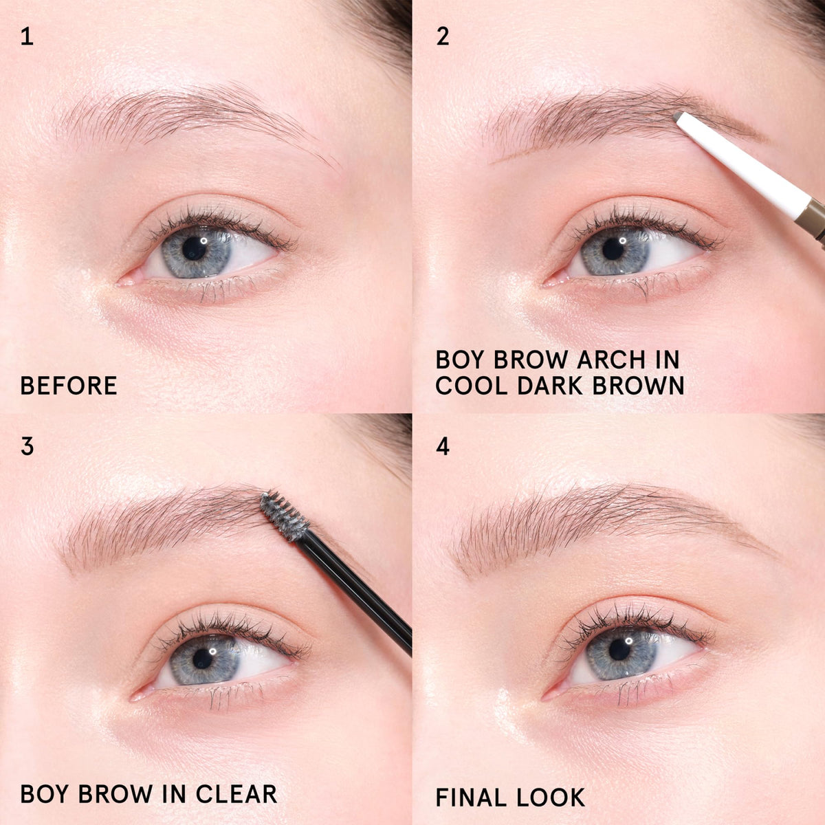 Glossier Boy Brow Eyebrow Gel & Volumizing Pomade, Brown Glossier