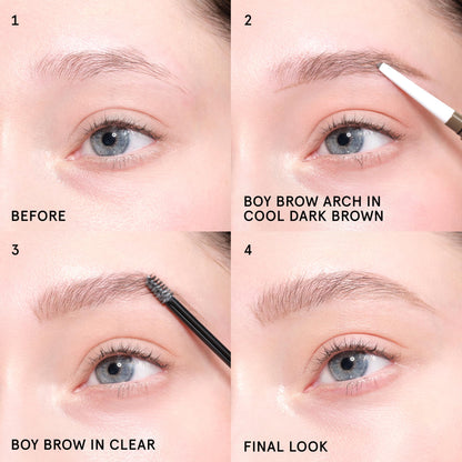 Glossier Boy Brow Eyebrow Gel & Volumizing Pomade, Brown Glossier