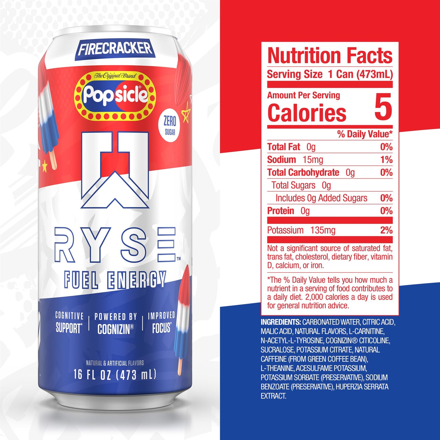 RYSE Fuel Energy Drink - Variety Pack - Sugar Free, Gluten Free & Vegan - 200mg Natural Caffeine, Taurine & Choline for Focus & Energy - No Artificial Colors - 16 fl oz Cans (12-Pack)