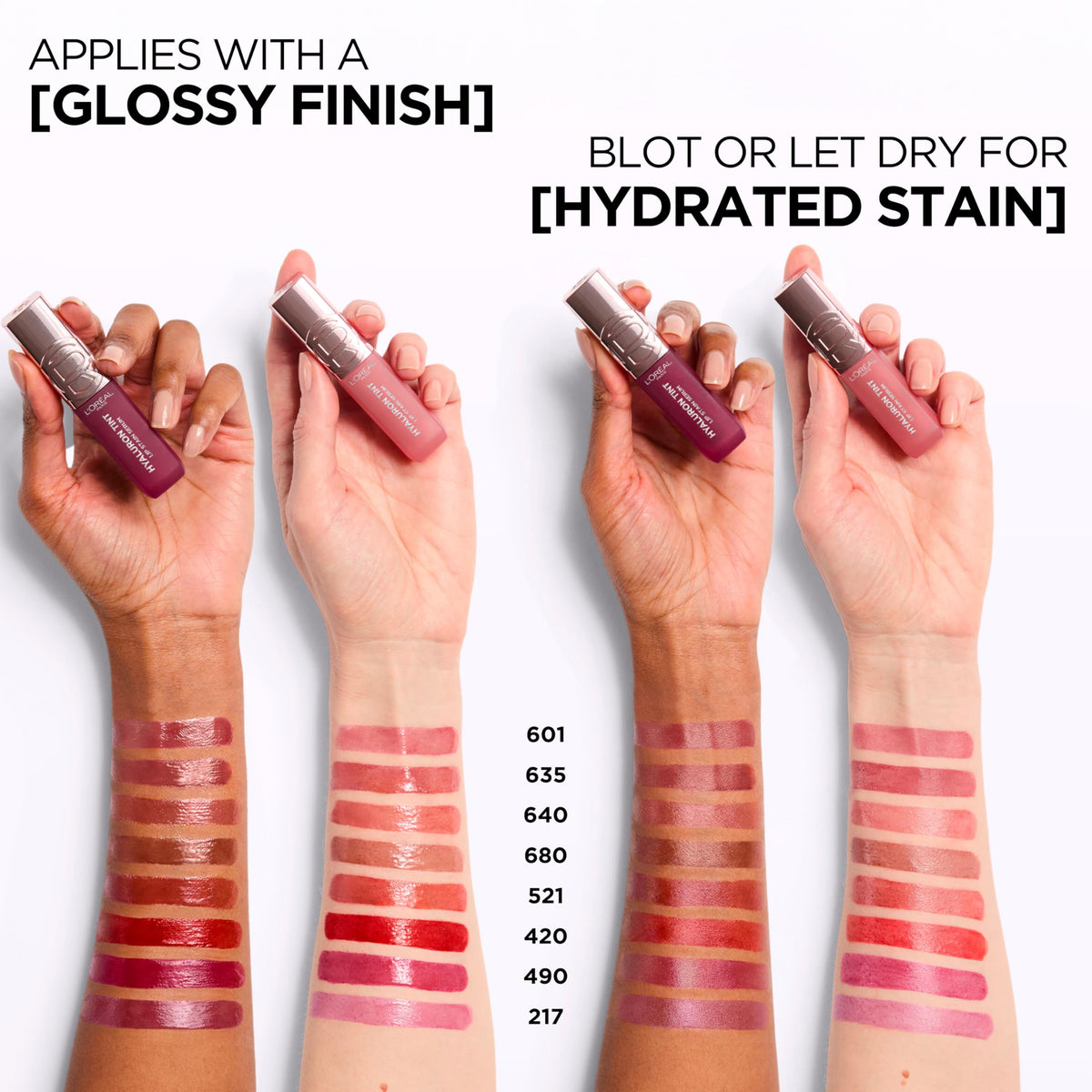 L'Oreal Paris Hyaluron Tint Lip Stain Serum, Long Lasting, Hydrating Lip Makeup Infused with Hyaluronic Acid, 601 Worth It (Pinky Nude) L'Oreal Paris