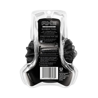 AXE Modern Shower Tool Skin Cleanser for Smoother Skin Detailer Exfoliates and Gently Cleanses One Size 3 Count, Black AXE