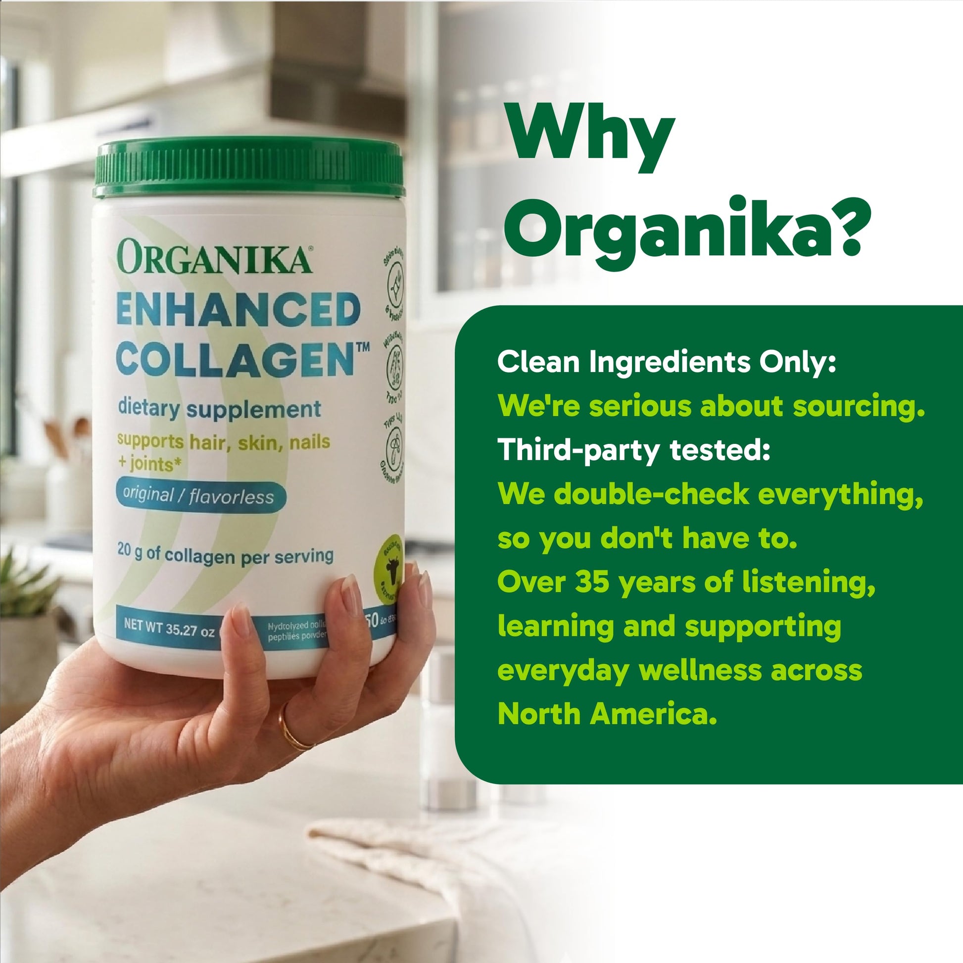 Organika Collagen Powder - for Healthy Hair, Skin, Nails, and Joints. Hydrolyzed Protein Peptides for Better Absorption- Grass-Fed, Non-GMO- Unflavoured- 2.2lbs Organika buy australia supplements