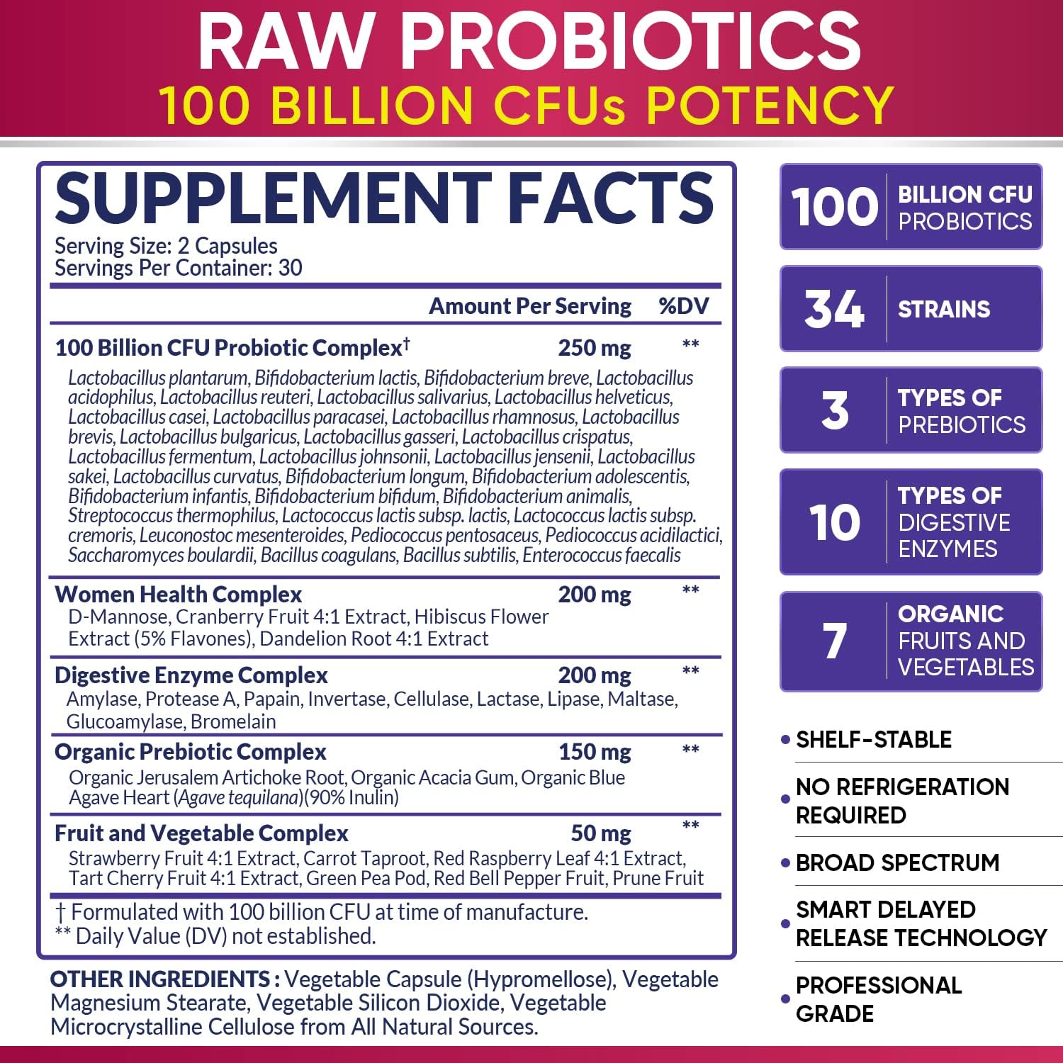 Wholesome Wellness Probiotics for Women 100 Billion CFUs with Prebiotics, Digestive Enzymes + Liposomal Vitamin C Capsules High Absorption, Ascorbic Acid Supplement Bundle Gsupps Australia