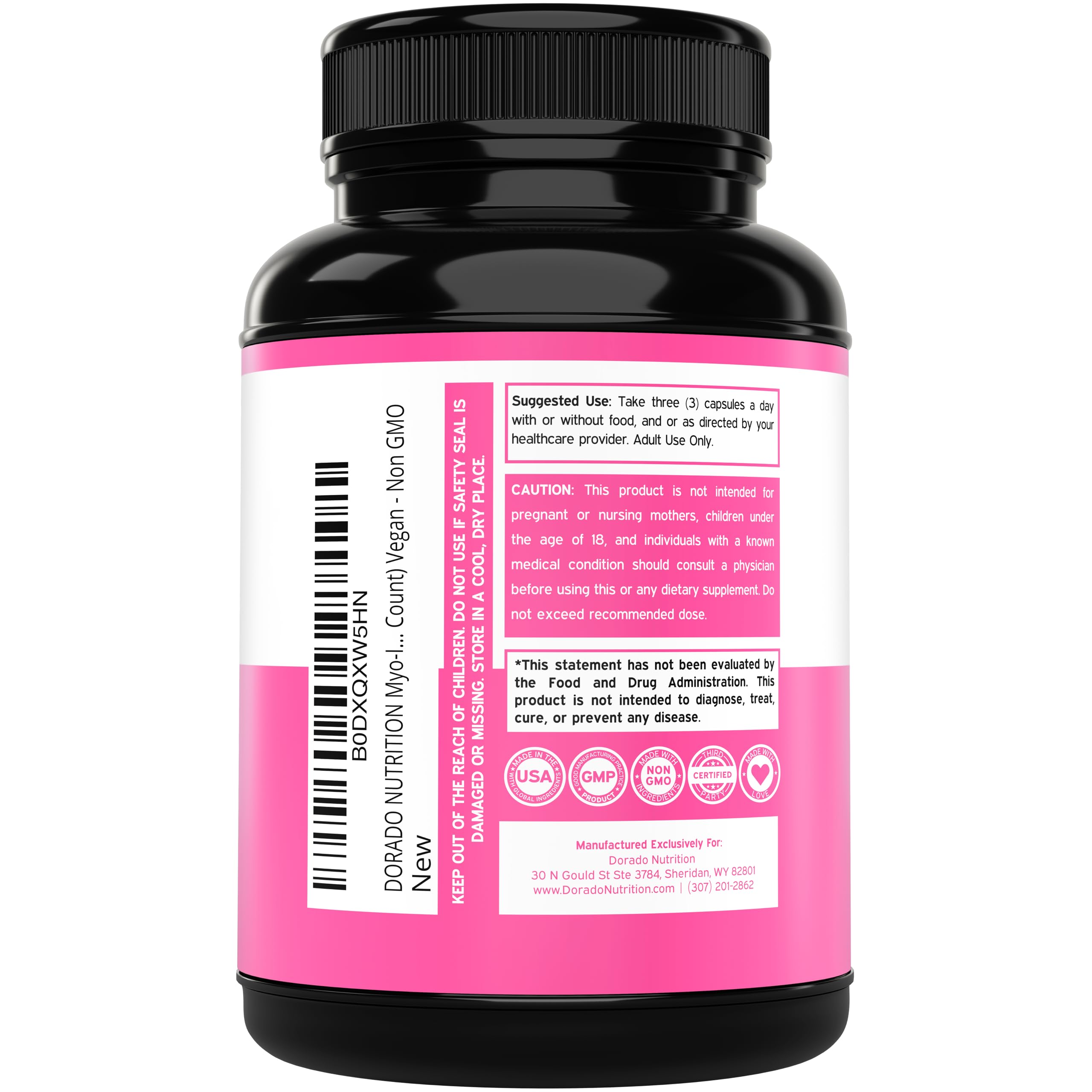 Myo-Inositol & D-Chiro Inositol Supplement For Women (90 Capsules, 40:1 Ratio Myo Inositol) Hormone Balance for Women - 10 in 1 Formula - Third Party Tested, Vegan Safe & USA Made - (90 Count) DORADO NUTRITION buy australia supplements