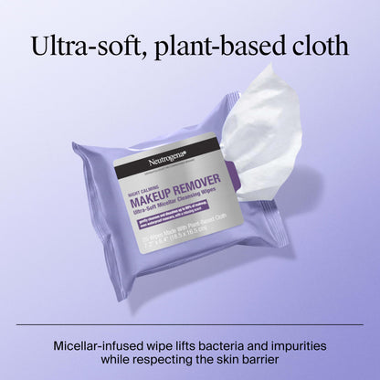 Neutrogena Night Calming Makeup Remover Face Wipes, 2 x 50 ct Neutrogena