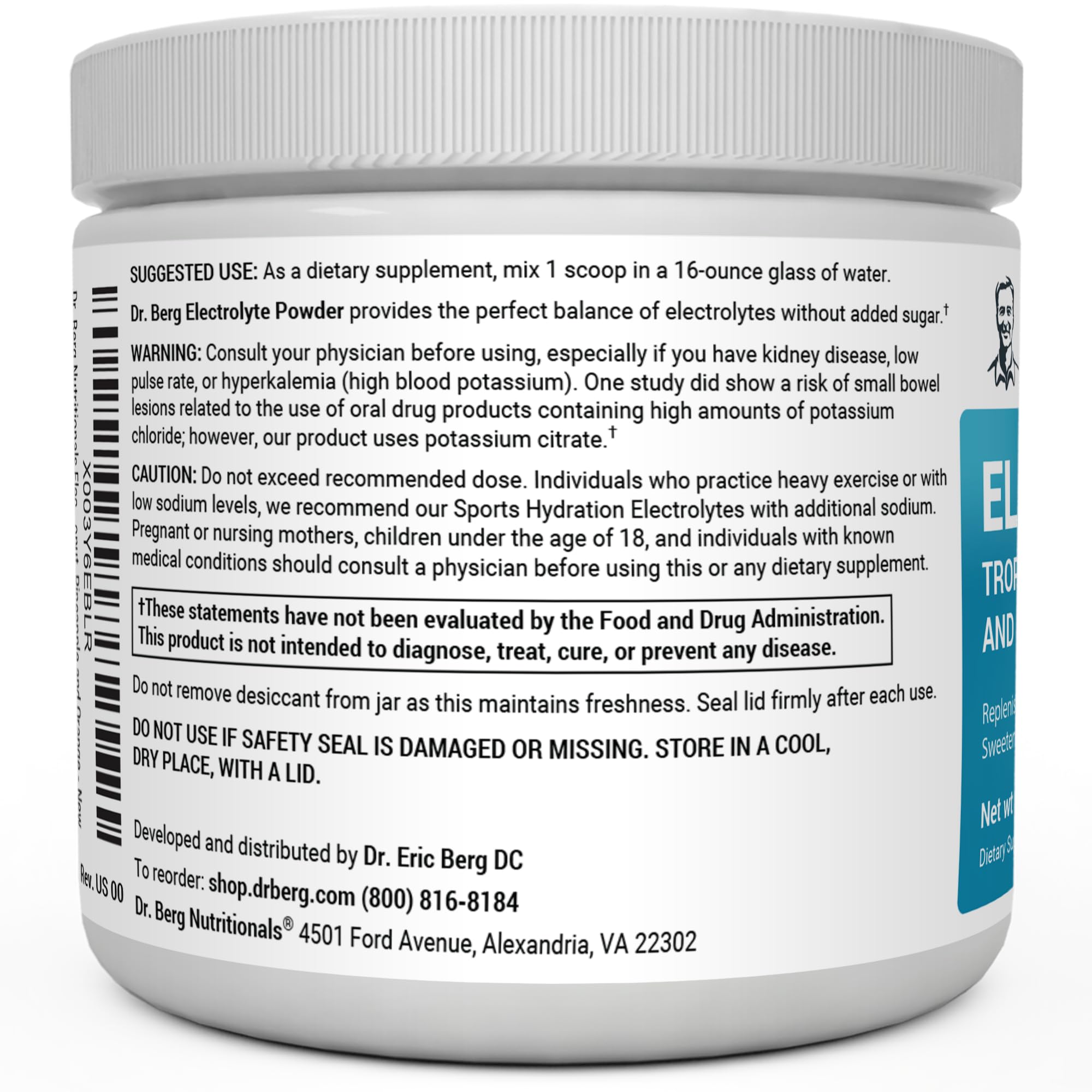 Dr. Berg Hydration Keto Electrolyte Powder - Enhanced w/ 1,000mg of Potassium Dr. Berg Nutritionals buy australia supplements