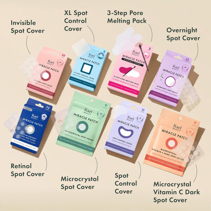 Rael Miracle Invisible Spot Cover Hydrocolloid Acne Pimple Patches (96 Ct) Rael