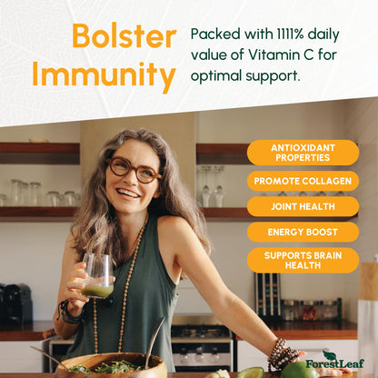 ForestLeaf Liposomal Vitamin C 1400mg Capsules | High Dose Vitamin C Liposomal Supplement w Coconut Oil Fatty Acids | Fast Absorption | Immune Support, ForestLeaf
