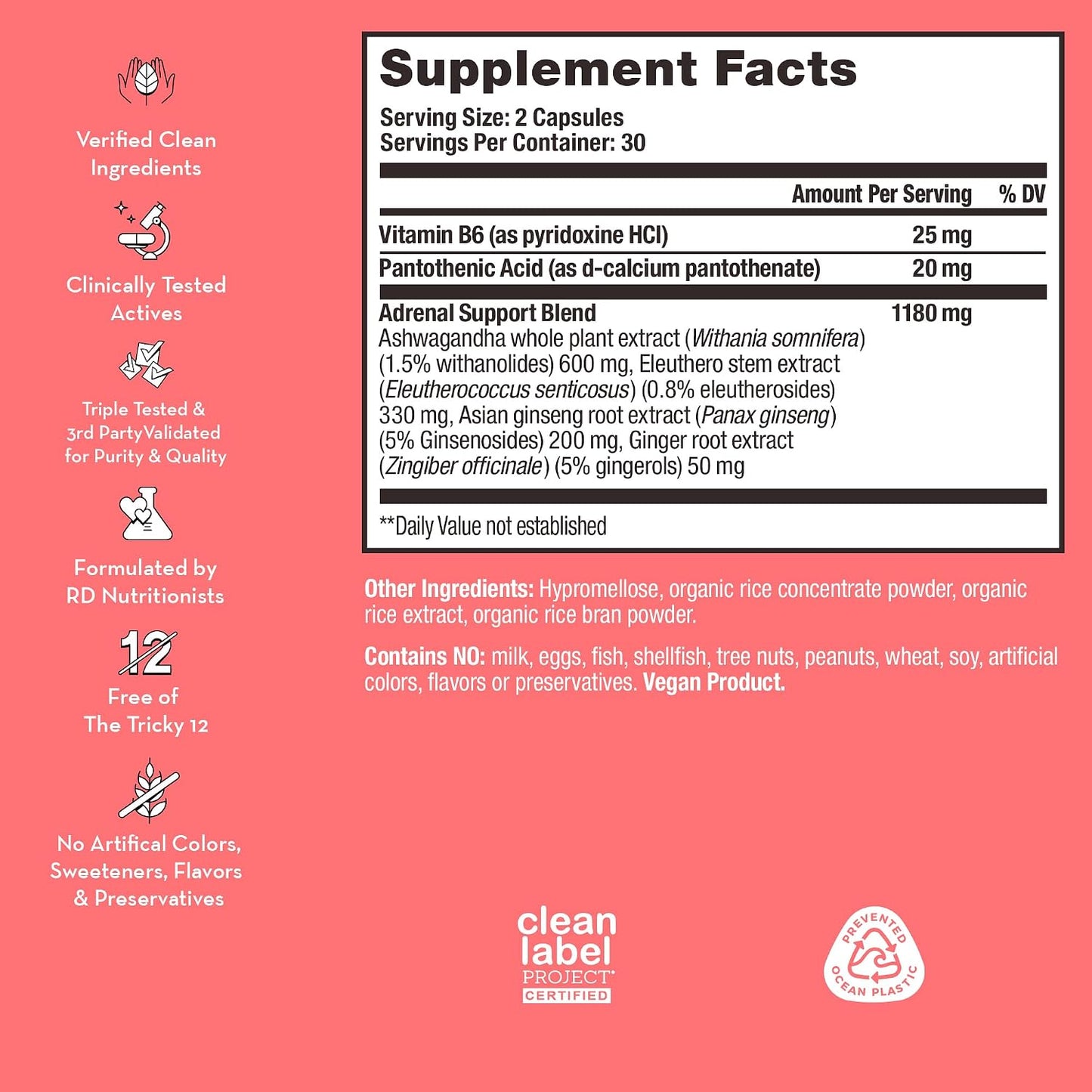 HUM Uber Energy Adrenal Energy Support Supplement with Ashwagandha Root, Ginseng, B Vitamins, Vitamin B6, B5, and Adaptogens, Supplements for Adrenal Fatigue Support, 60 Vegan Capsules