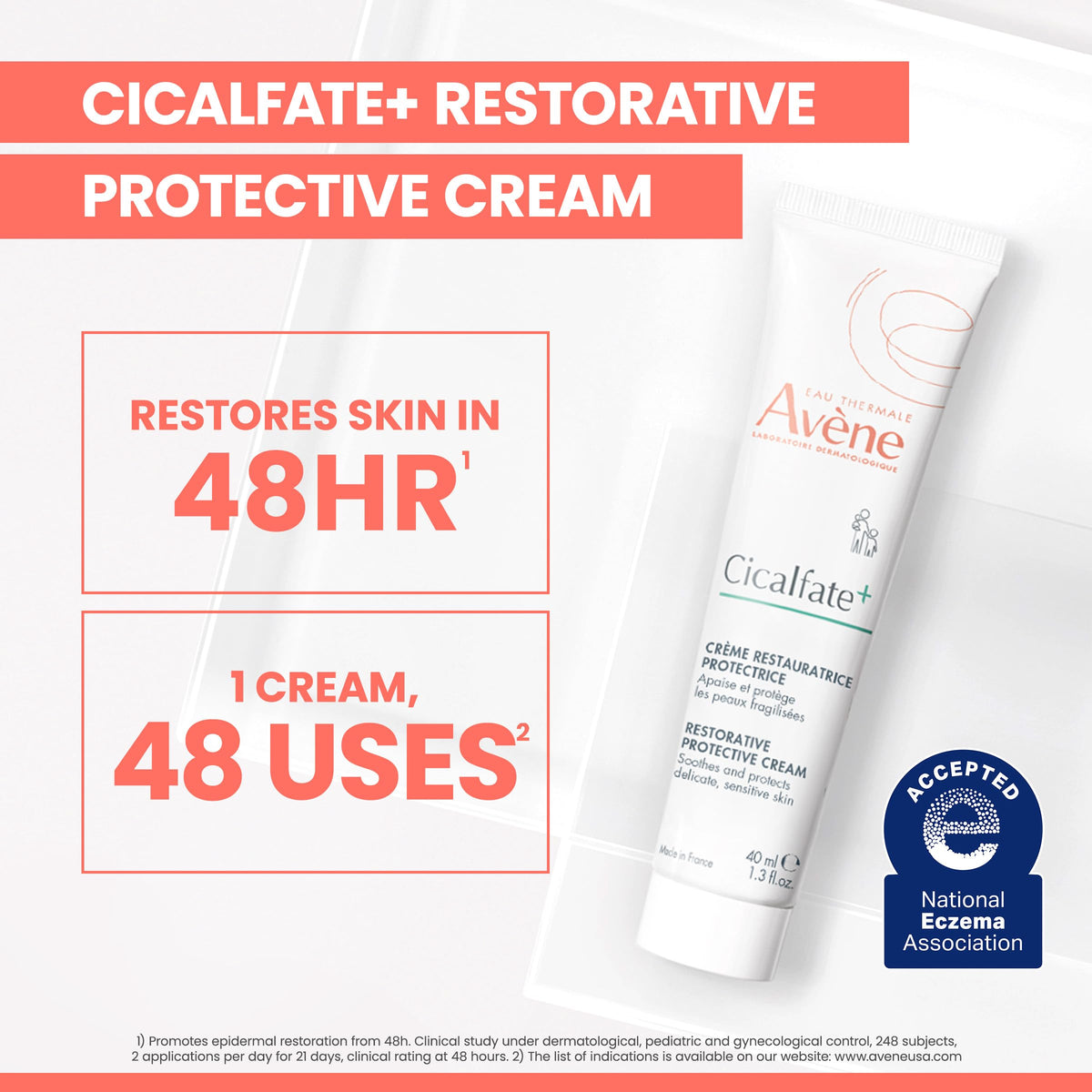 Avène Cicalfate+ Restorative Protective Cream, 1.3 oz Eau Thermale Avène