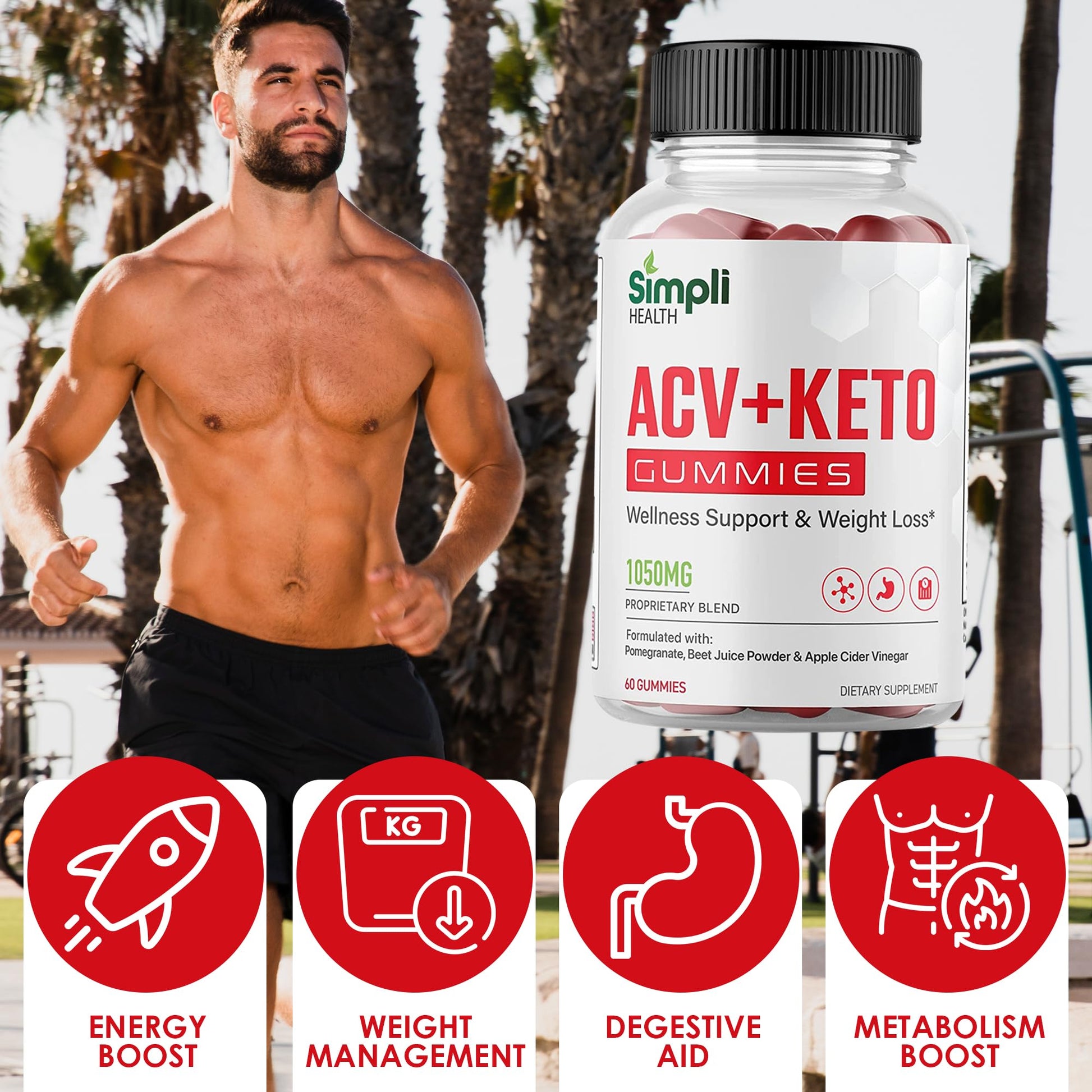 Nutrocell Simpli Health ACV Ketos Gummies Keto Apple Cider Vinegar 1050mg, Simplihealth Nutrocell buy australia supplements