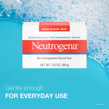 Neutrogena Facial Cleansing Bar for Acne-Prone Skin, 3.5 oz Neutrogena