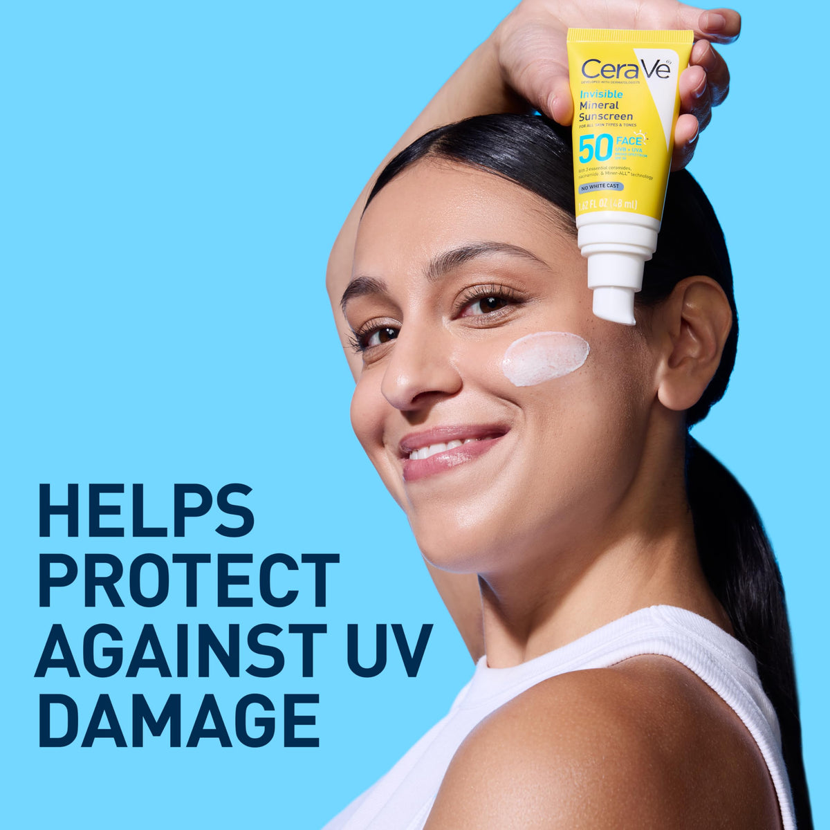 CeraVe Invisible Mineral Sunscreen SPF 50 Face Sunscreen, 1.7oz CeraVe