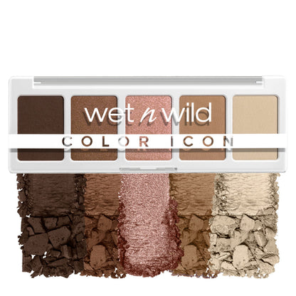 wet n wild Color Icon Eyeshadow Makeup 5 Pan Palette, Matte, Shimmer, Metallic, Long Wearing, Rich Buttery Pigment, Cruelty Free - Walking On Eggshells wet n wild