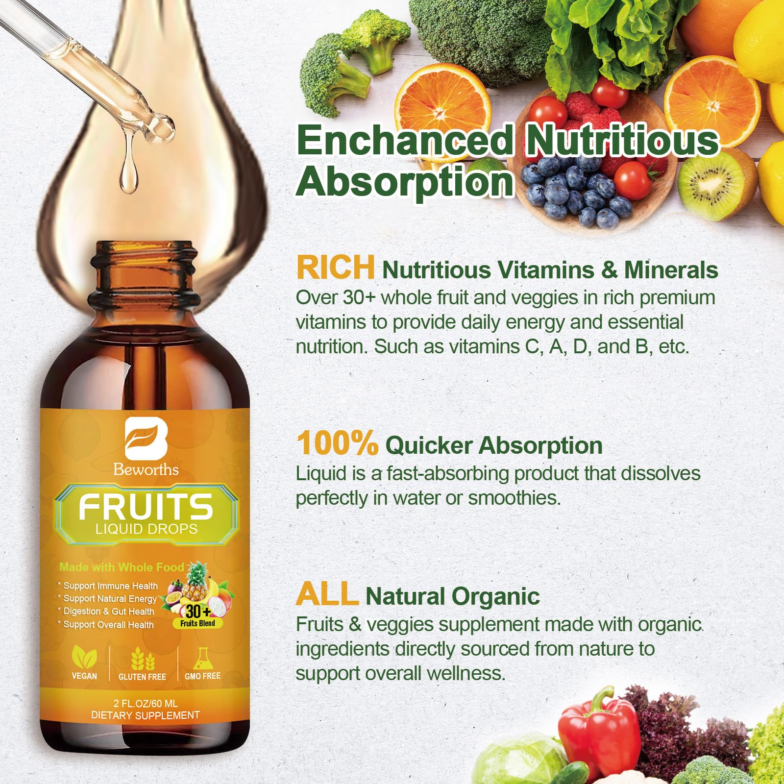 B BEWORTHS Fruits and Veggies Supplement - Balance of Natural Fruit and Vegetable B BEWORTHS buy australia supplements