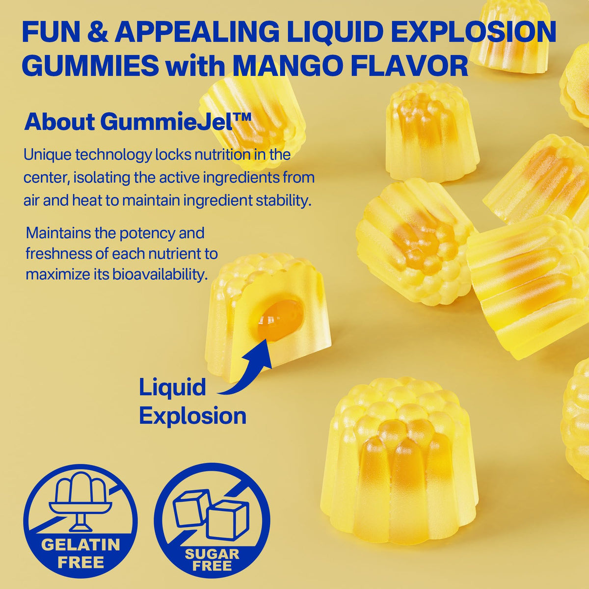 Vegan Omega-3 Gummies 1000mg + Turmeric - Omega 3 Fish Oil Alternative for Adults - Algae DHA 600mg & EPA 300mg Nextdia