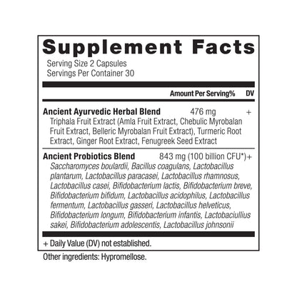 Ancient Nutrition Probiotics, Probiotics Ultimate 100 Billion CFUs*/Serving, Digestive and Immune Support, Gluten Free, Ancient Nutrition