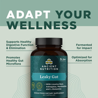 Ancient Nutrition Gut Health Supplement Leaky Gut Capsules, 60ctFormulated with Licorice Ancient Nutrition