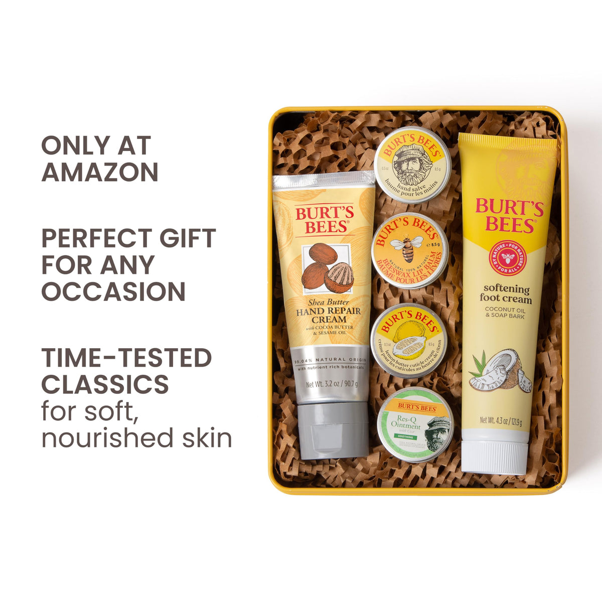 Burt's Bees Classics Gift Set, 6 Products in Giftable Tin Burt's Bees