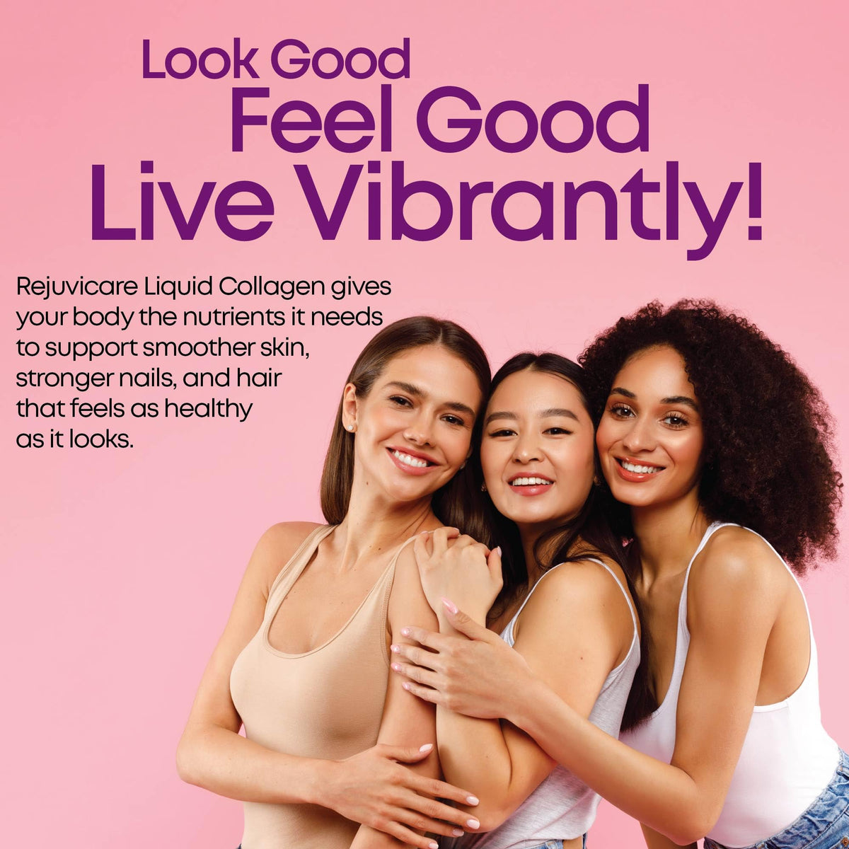 Rejuvicare Liquid Collagen Beauty Formula with Amino Acids, Protein and Biotin, Delicious Grape Flavor, Purple 16 oz ,32 servings Rejuvicare