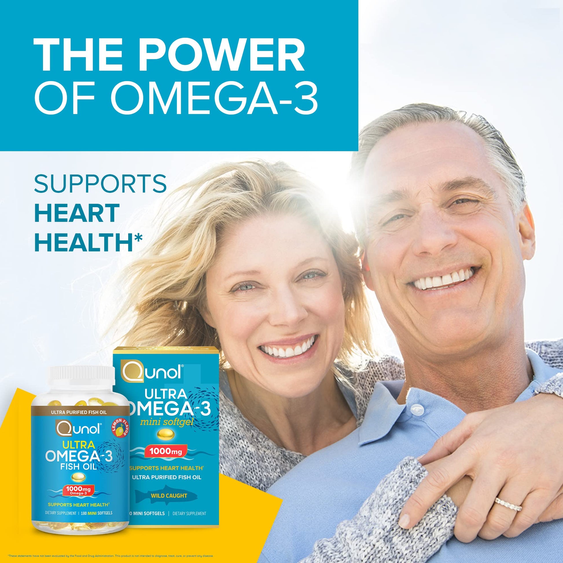 Qunol Fish Oil Omega 3 Mini Softgels, 1000mg Omega 3 EPA + DHA, Ultra Pure Supplements, Heart Health Support, Lemon Flavor, Easy to Swallow Minis, 3 Month Supply, 180 Count Qunol buy australia supplements