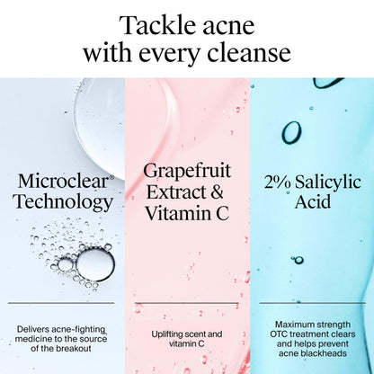 Neutrogena Oil Free Pink Grapefruit Acne Face Wash, 9.1 fl oz Neutrogena