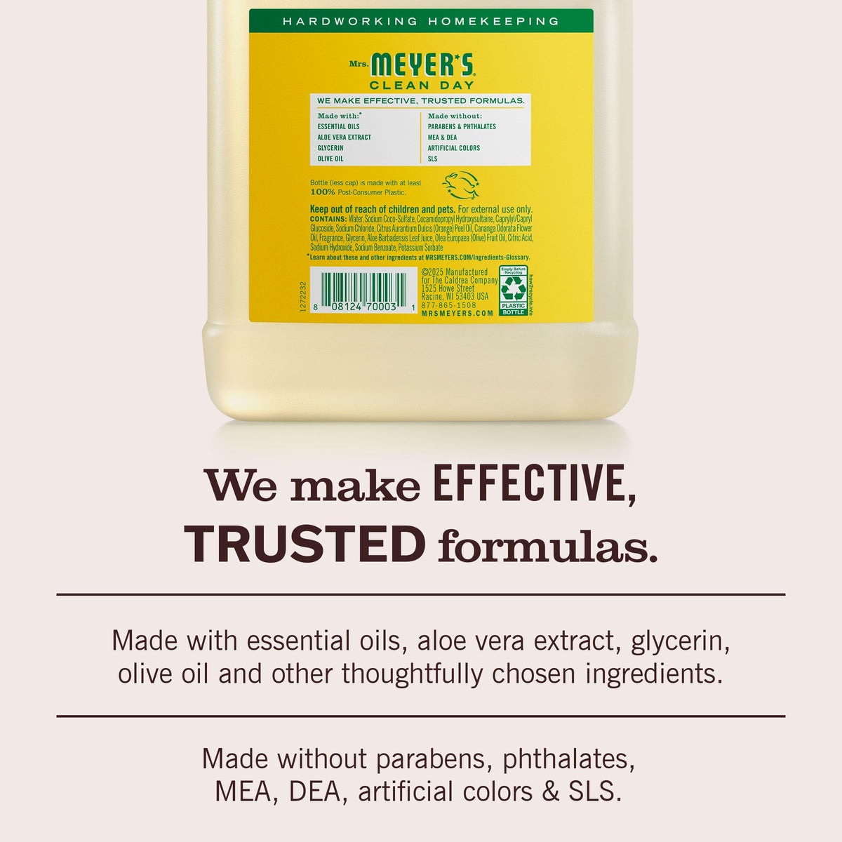 Mrs. Meyer's Clean Day Liquid Hand Soap Refill, Honeysuckle, 33 Oz Mrs. MEYER'S