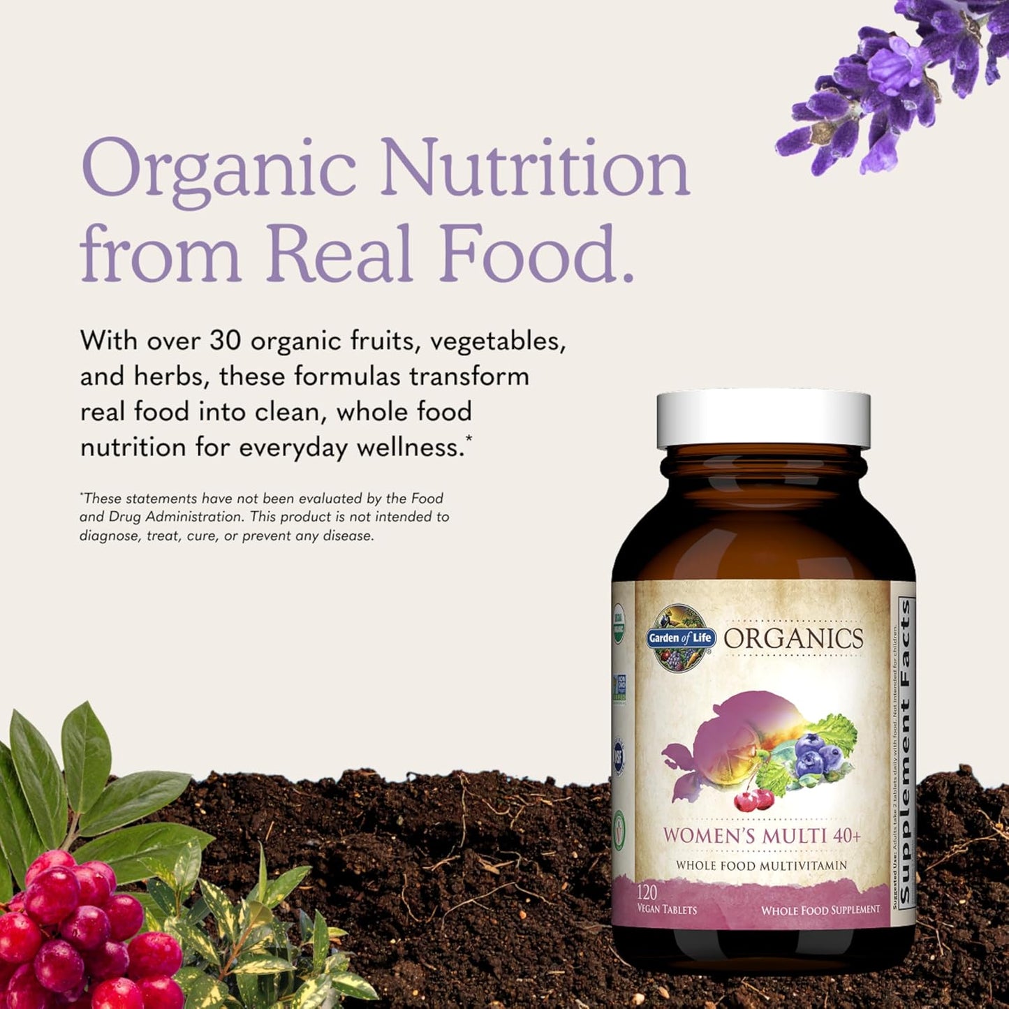 Garden Of Life, Organic Women's 40 Plus Multivitamin, 120 Count Gsupps Australia