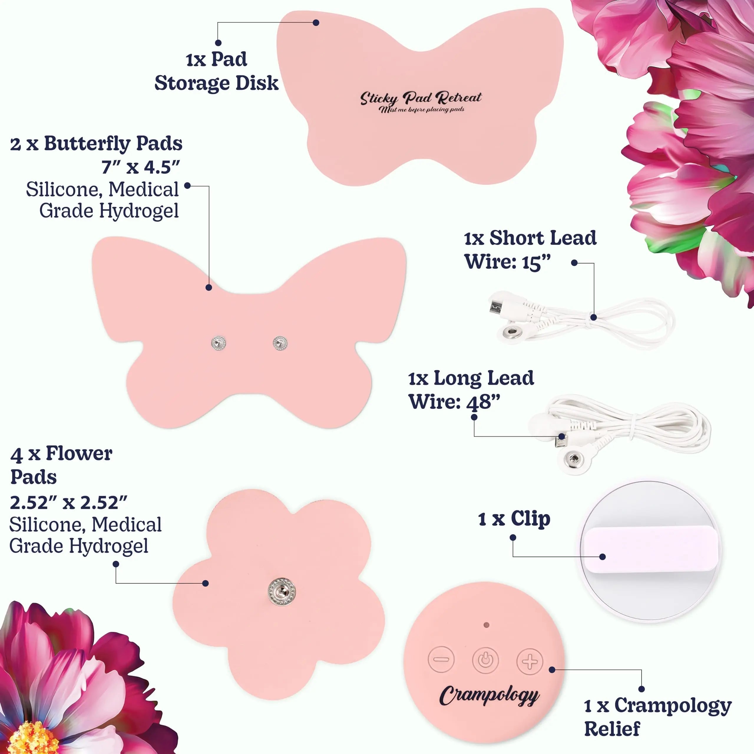 Crampology Relief Pink-Period Cramps Pain Relieving Device, Cramp Massager for Menstrual and Lower Back Ache, Reduces Endometriosis Discomfort, PMS TENS Unit, Wireless or Wired, Natural Cycle Support Crampology buy australia supplements