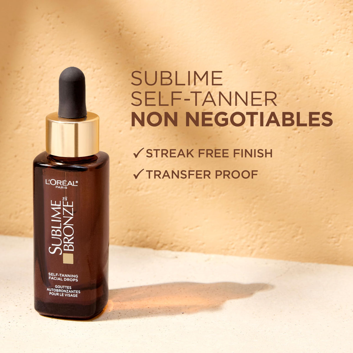 L'Oreal Paris Sublime Bronze Self Tanning Facial Drops with Hyaluronic Acid, Gradual Tan, Fragrance-Free, 1 fl. Oz L'Oreal Paris