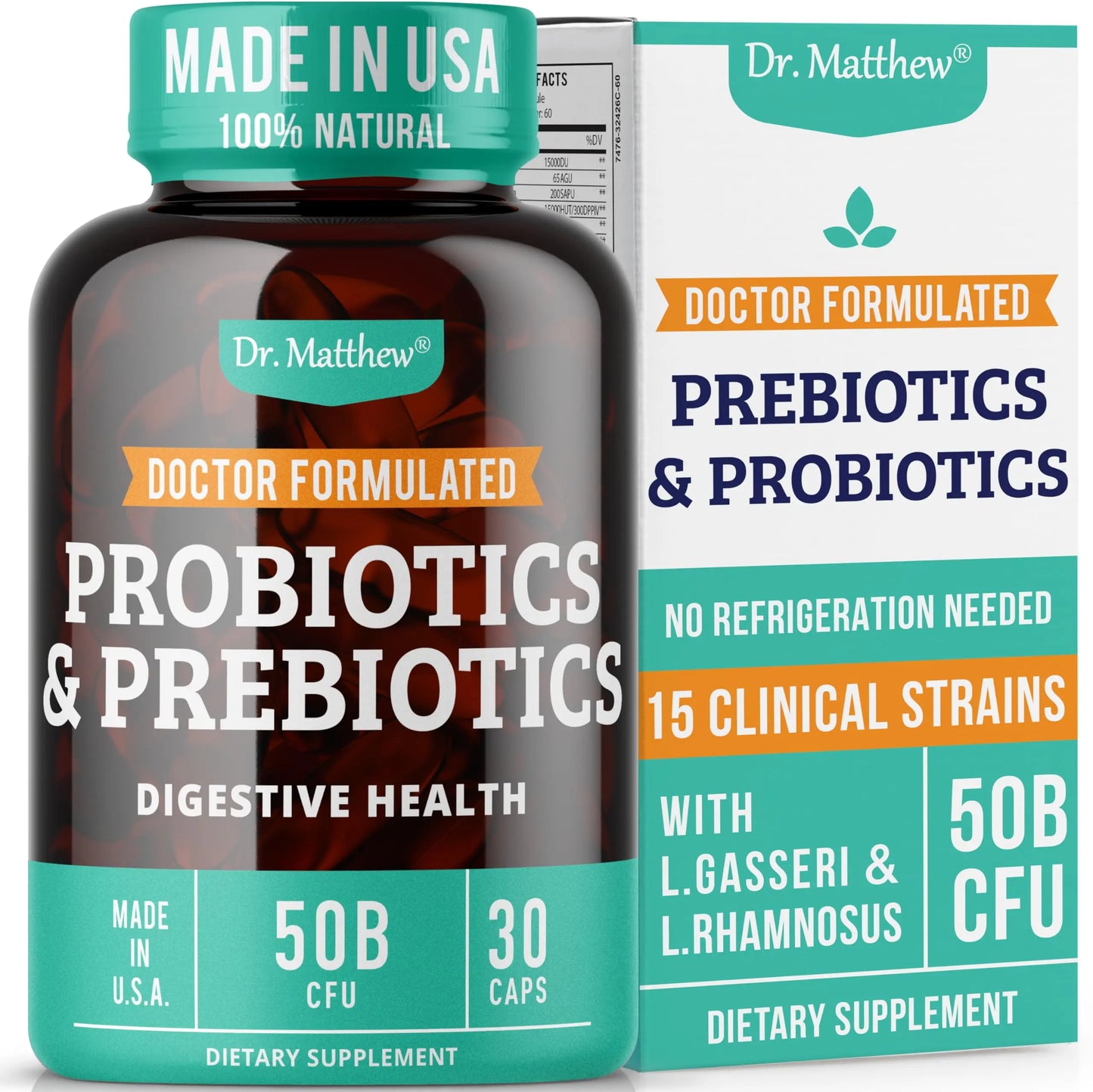 Prebiotics and Probiotics: Lactobacillus Gasseri, Lactobacillus Rhamnosus, Plantarum, Casei, Bifidobacterium longum, lactis, infantis. Probiotic Prebiotic, Dr. Matthew