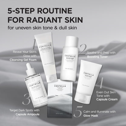 SKIN1004 Tone Balancing Capsule Ampoule, Niacinamide & Centella Serum for Face, Korean Hydrating Facial Serum for Unevne Skin Tone SKIN1004