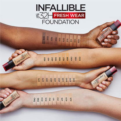 L'Oreal Paris Makeup Infallible Up to 32 Hour Fresh Wear Lightweight Foundation, 420 True Beige, 1 Fl Oz, Packaging May Vary L'Oreal Paris