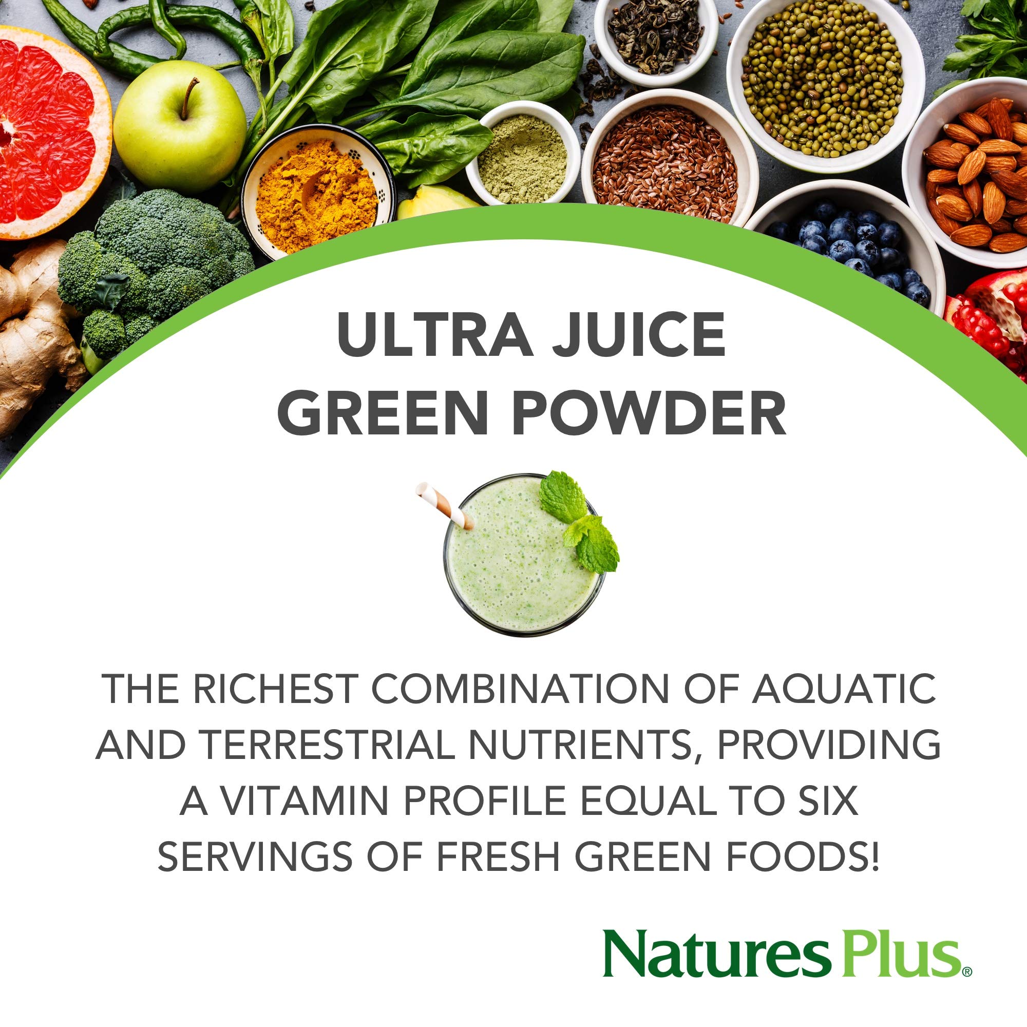 NaturesPlus Ultra Juice Green Drink - 1.32 lb - Supports Immune Health, Digestion & Energy Production - Organic, Non-GMO, Vegan, Gluten Free - 60 Servings NaturesPlus buy australia supplements