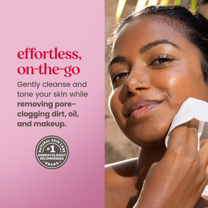 Burt’s Bees Micellar Rose Water Facial Towelettes, 100% Plant Based Cloth; 99% Natural Origin; Remove Makeup, Cleanse, Hydrate; No Oily Residue; All Skin Types; 30 Ct, Pack of 3 (Pack May Vary) Burt's Bees