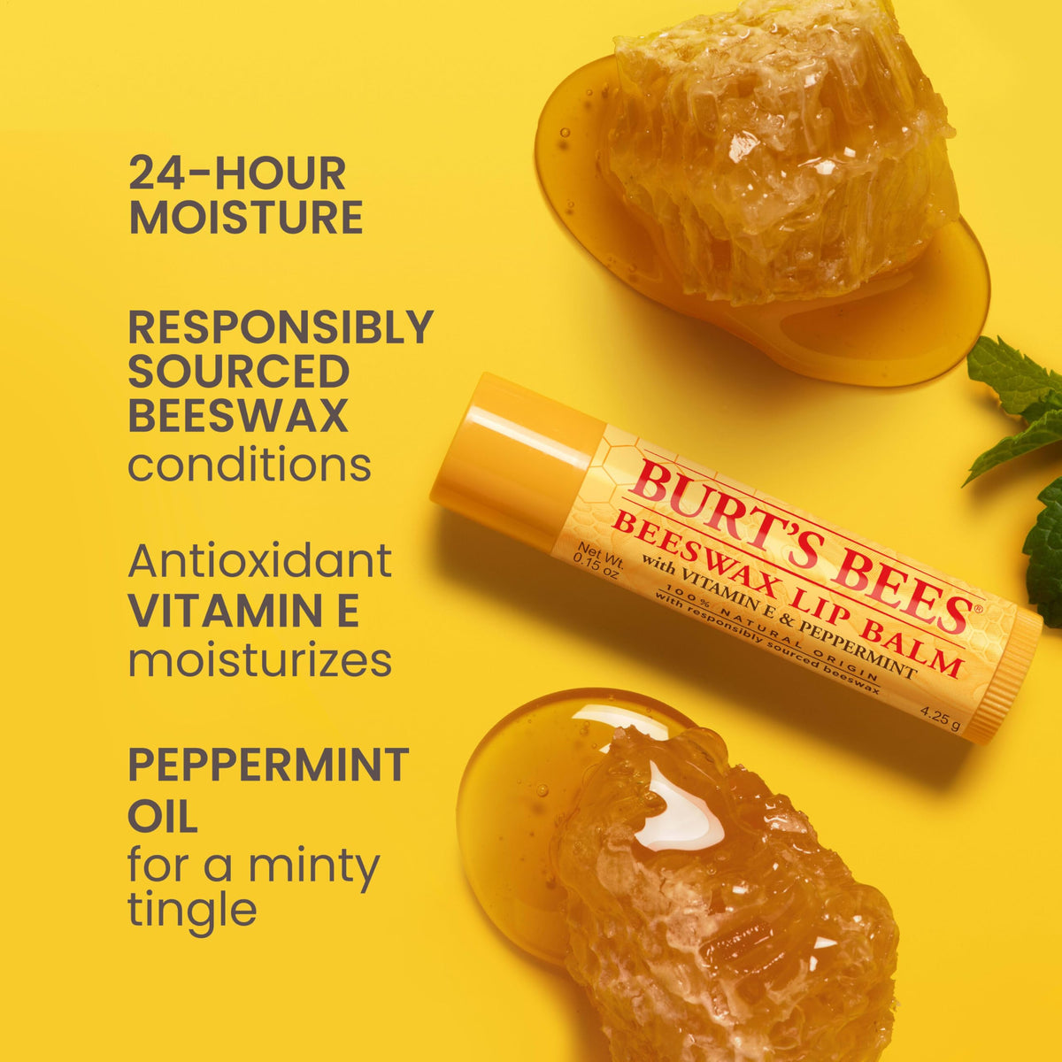 Burt's Bees 100% Natural Moisturizing Lip Balm (Original Beeswax) Burt's Bees
