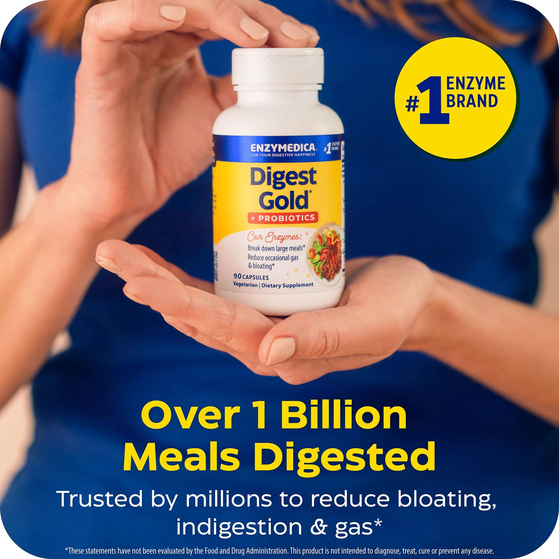 Enzymedica Digest Gold + Probiotics - Digestive Enzyme Supplement for Women & Men, Enzyme and Probiotic Capsules for Digestion, Gut Health Support, Helps Gas & Bloating, Vegetarian - 45 Caps Gsupps Australia