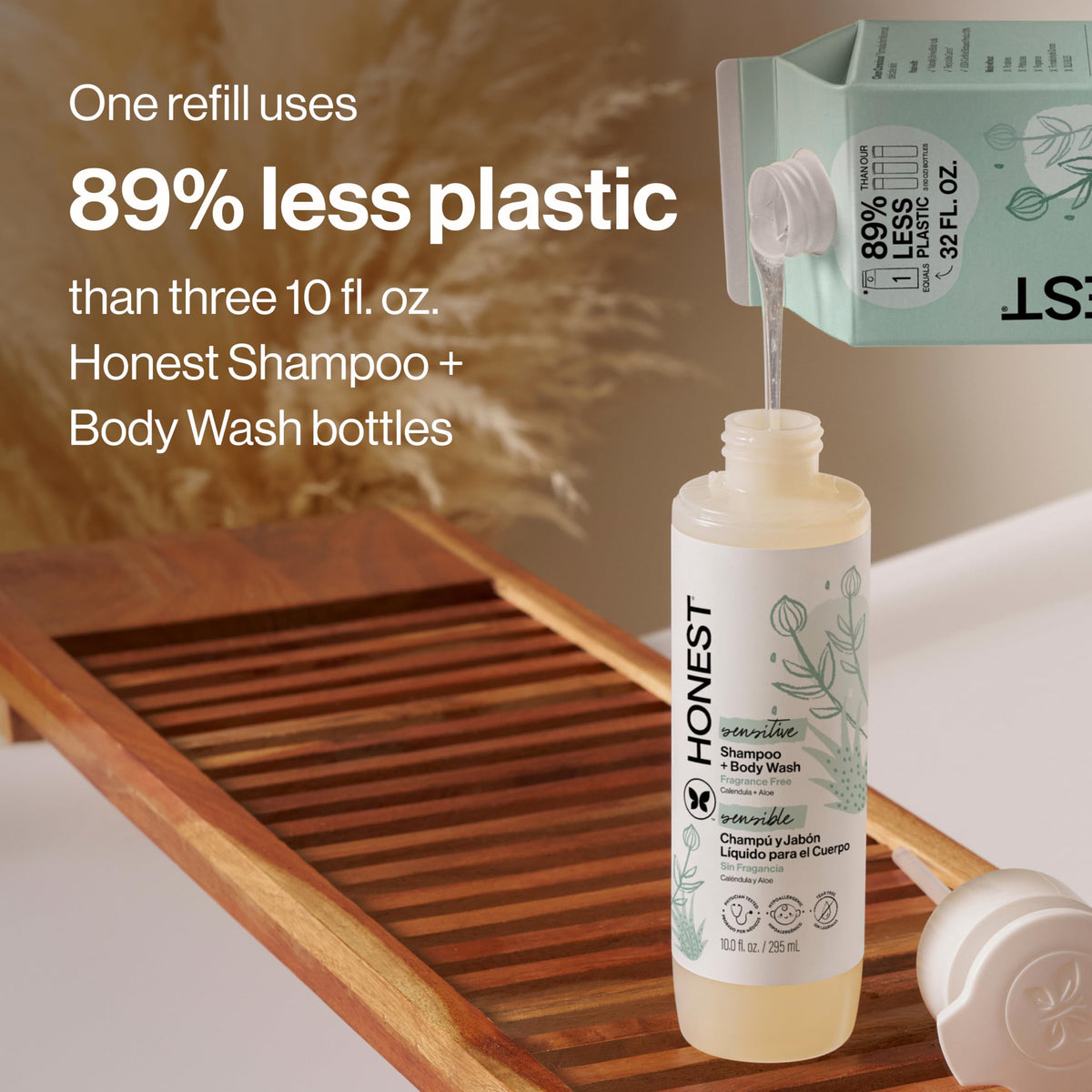 The Honest Company Shampoo & Body Wash, Hypoallergenic, Fragrance-Free The Honest Company