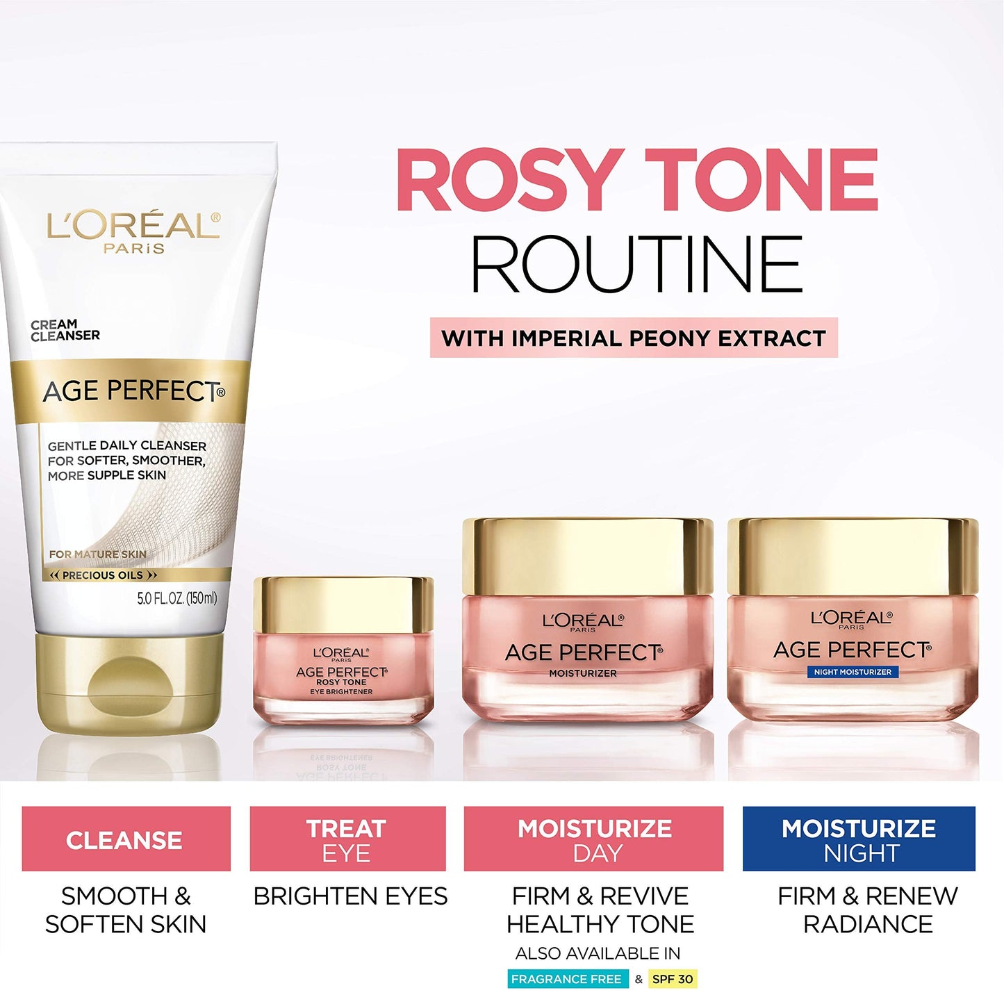 L'Oreal Paris Age Perfect Rosy Tone Anti-Sagging Face Moisturizer, Renew & Revive Healthy Tone, 1.7 oz (Packaging May Vary) L'Oreal Paris